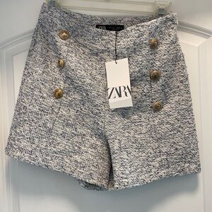 Zara Women's Gray Tweed Shorts